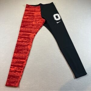 Nike Ohio‎ State Women’s Training Leggings Size M Red/Black Athletic Stretch